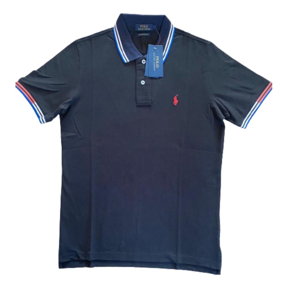 NWT Polo Ralph Lauren Mesh  Black Polo Shirt Size Small